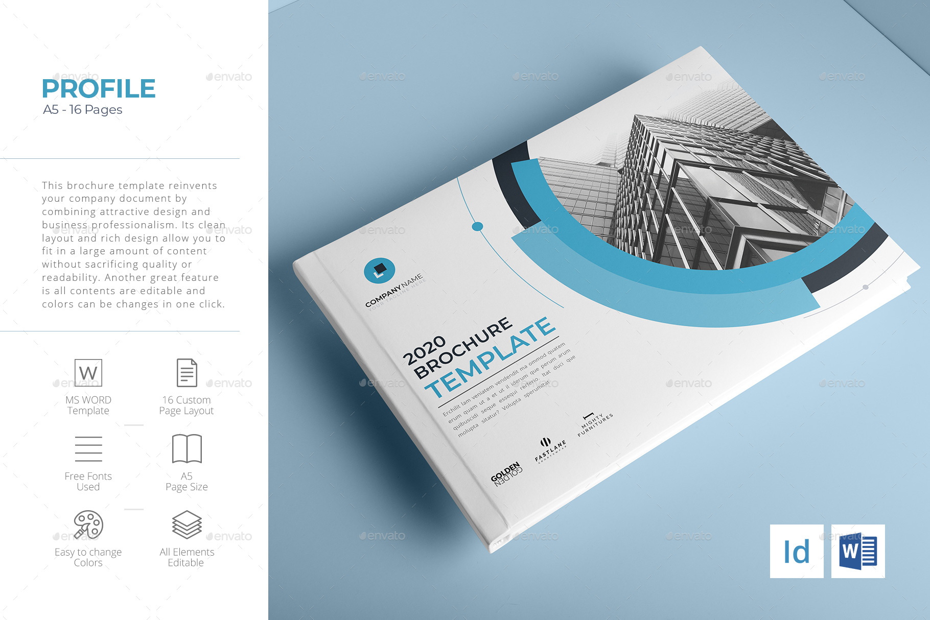 A5 Company Profile, Word Template by Brochures99 GraphicRiver